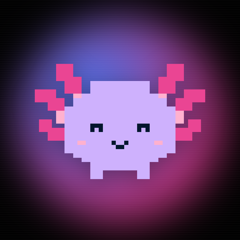 TheIBAxolotl pixel axolotl mascot